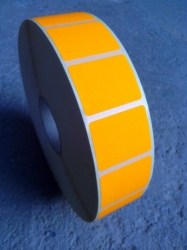 Papírové etikety na roli 32 x 25 mm, 4.000 ks na roli  - signální oranžová