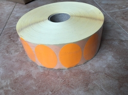 Papírové etikety na roli, ovál 60 x 40 mm, 4.010 ks na roli  - signální oranžová