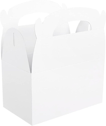 Krabičky na výslužku 160×90×90 mm 24 kusů bílých skládacích krabic 