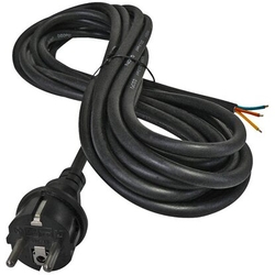 Flexo kabel síťový třížilový 230V s rovnou vidlicí 3m, 3 x 1mm, černý, GUMA