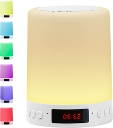 LED lampička s Bluetooth reproduktorem, budíkem a MicroSD/AUX/MP3 přehrávačem