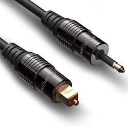 Kabel optický FosPower - Toslink / Mini Toslink 3,5mm, pozlacený konektor, 2m