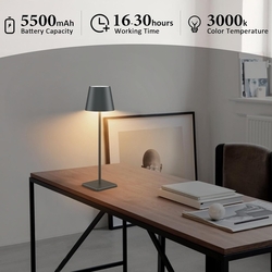 LED - přenosná stolní lampa dobíjecí s baterií 5500mAh, plynulé stmívání