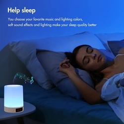 LED lampička s Bluetooth reproduktorem, budíkem a MicroSD/AUX/MP3 přehrávačem