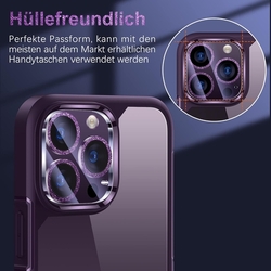 UniqueMe (3 kusy) Ochrana fotoaparátu pro iPhone 14 Pro/iPhone 14 Pro Max - Rainbow