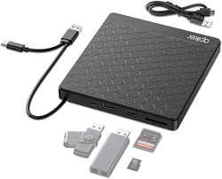 Externí jednotka DVD Apiker, přenosná vypalovačka CD a DVD USB 3.0 - VYBALENO