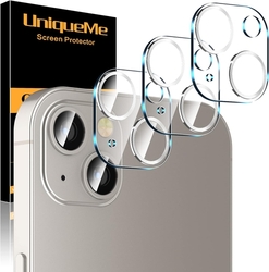 UniqueMe (3 kusy) Ochrana fotoaparátu pro iPhone 13/iPhone 13 mini - sříbrné