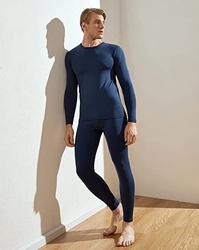 Teplé funkční prádlo Lapasa - Thermoflux 100 – teplé (160 g/㎡) - vnitřní strana fleece - SET - XL - modrá (Blu Navy), pánské 