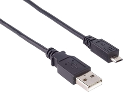 Kabel datový a nabíjecí USB-A / micro USB (B)  0,3 m - černý