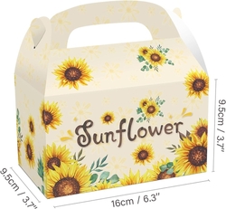 Krabičky na výslužku 160×90×90 mm, 24 kusů, potisk slunečnice