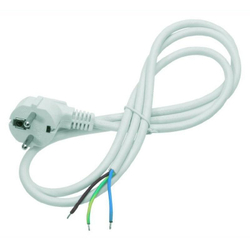 Flexo kabel síťový třížilový 230V s úhlovou vidlicí 2m, 3 x 0,75mm
