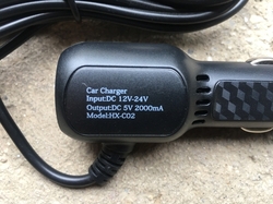 Nabíječka do auta pro záznamové kamery a navigace s USB mini, 2 A