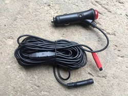 Napájecí kabel do auta pro záznamové kamery - 2x čtyřpólový konektor, vypínač