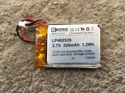 Dobíjecí akumulátor 3.7V, 320mAh, Lithium 