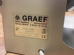 Nářezový stroj Graef - EURO 2200, použitý, po celkové servisní prohlídce