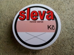 Visačky SKONTO KRUH 58, SLEVA,50 ks