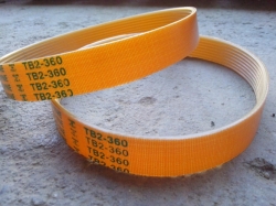 Řemen plochý, typ TB 2 - 360, 8 drážek, šíře 16 mm