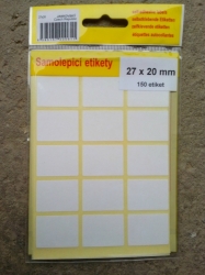 Samolepicí etikety na archu 27 x 20 mm / 150 etiket
