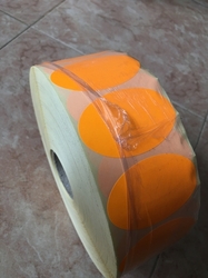 Papírové etikety na roli, ovál 60 x 40 mm, 4.010 ks na roli  - signální oranžová