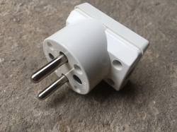 Vidlice 230V, bílá, 16A 