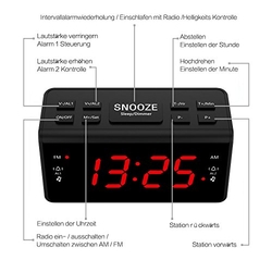 Digitální budík s rádiem FM / AM
