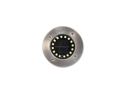 Solární zahradní zápustné svítidlo 12x LED, teplá bílá