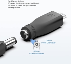 TAIFU - JBL 5V 9V 12V 17V 1A 2A 3A USB DC adaptérový kabel na jack 5,5 x 2,1 mm se 7 konektory