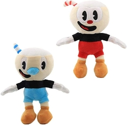 Moovi 2 PCS/Set Cuphead & Mugman Plyšové postavičky z videohry  (25 cm) Figurky