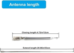 Anténa Ancable DAB, FM - Prutová anténa pro příjem rádia 75 ohmů