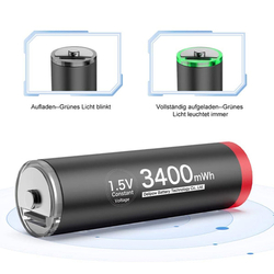  Akumulátor Delyeepow  - USB-C AA baterie, lithiová dobíjecí
