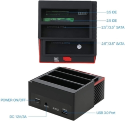 Bruce & Shark - Dokovací stanice 3 IDE HDD/SSD IDE & SATA 2,5″/3,5″ 