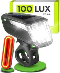 Sada světel na kolo VELMIA [100 LUX], schválená StVZO