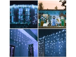 LED -  BLOOMWIN pohádkový LED světelný závěs USB 8 režimů 6x1M, 300 LED