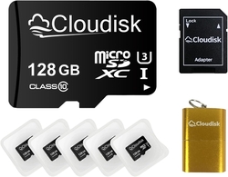 Paměťová karta Cloudisk Micro SDXC C10 A2 U3, 128GB s adaptérem pro SD karty