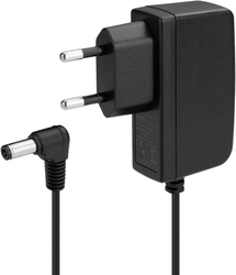 Napájecí zdroj 9V/1A - AUKRU, jack 5,5 / 2,1 mm zahnutý 90°, kabel 1,5 metru