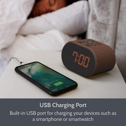 Digitální budík s rádiem / FM  a USB portem - i-box Lite