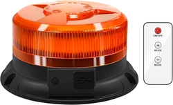 Dinfu - 12 V, žluté výstražné  nabíjecí světlo  s magnetem a dálkovám ovládáním - maják