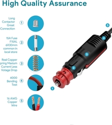  Prodlužovací kabel pro přenosnou ledničku Motopower MP68992, 3,5 m