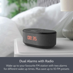 Digitální budík s rádiem  - i-box Dawn - černý