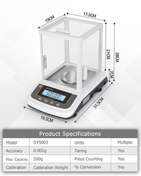 GOYOJO - Přesná analytická váha 500g x 0,001g