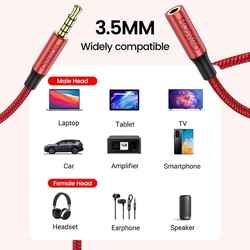 MOSWAG 10 m stereo audio prodlužovací kabel 3,5 mm samec-samice