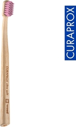 Curaprox Wood Ultra Soft - zubní kartáček, barva štětin: růžová