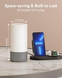 LED - Stolní lampa Aukey LT-T6,450 lm, 6 W, teplá bílá, RGB, stmívatelná, dotyková, napájení 12V/0,6A.