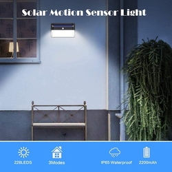 LED - Solární světlo pro venkovní použití s detektorem pohybu