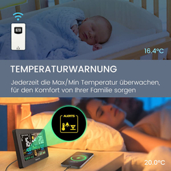 Bezdrátová meteostanice Newentor se 3 venkovními senzory