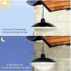 LED solární lampa se solárním panelem a vestavěným akumulátorem