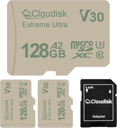 Paměťová karta Cloudisk 128GB Micro SD U3 V30 Extreme Ultra C10 A2 