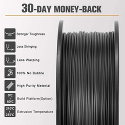 Filament SUNLU PLA do 3D tiskárny, barva černá - VYBALENO