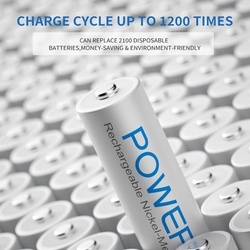 POWEROWL - Dobíjecí AAA baterie  1,2 V, 1000 mAh NI-MH - 4 kusy