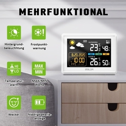 Rádiem řízená meteostanice BALDR s venkovním senzorem DCF